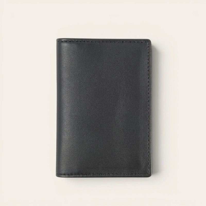 BILLETERA TARJETERO DE CUERO SLIMWALLET OLKI TINGUIRIRICA - NEGRO - 4