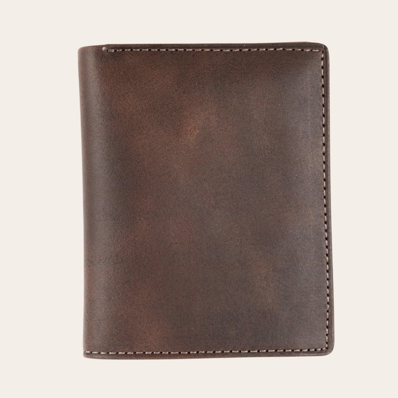 BILLETERA DE CUERO SLIMWALLET OLKI MAULE - CAFE  OSCURO - 4