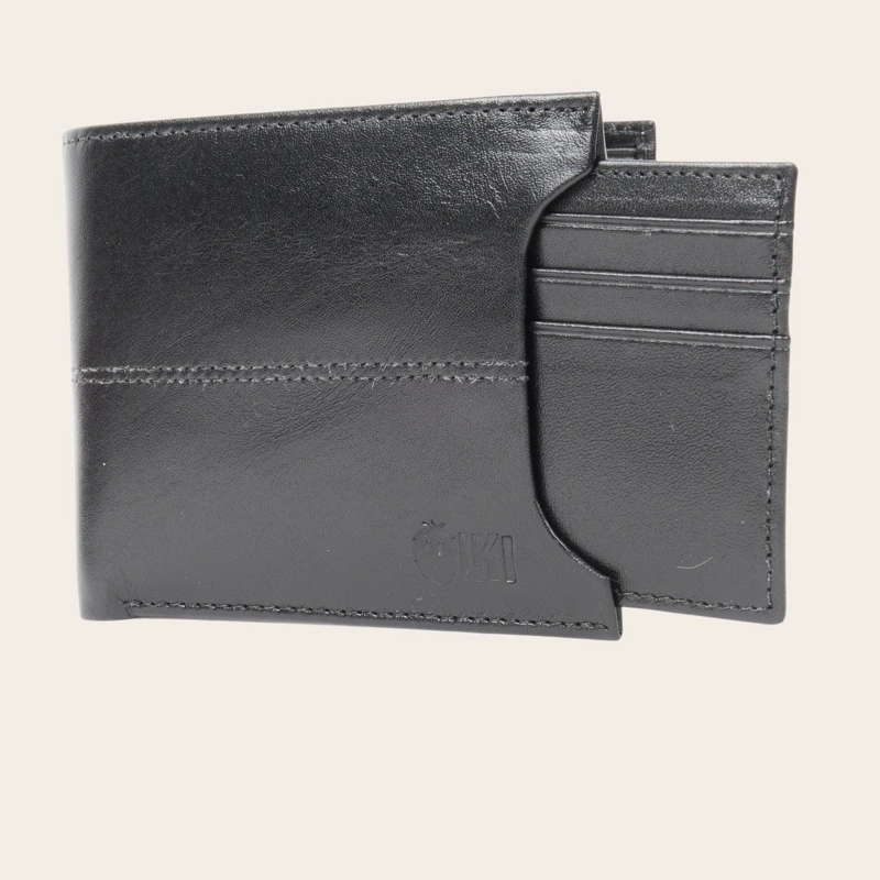 BILLETERA DE CUERO CON TARJETERO REMOVIBLE OLKI ANCOA - NEGRO - 3