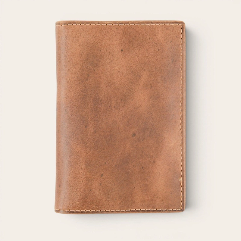 BILLETERA TARJETERO DE CUERO SLIMWALLET OLKI TINGUIRIRICA - CAFE - 3
