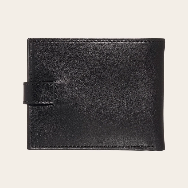 BILLETERA DE CUERO CON PASADOR OLKI LONTUE - NEGRO - 4