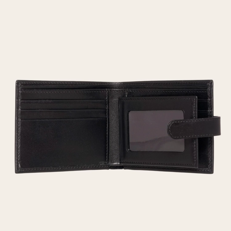 BILLETERA DE CUERO CON PASADOR OLKI LONTUE - NEGRO - 5