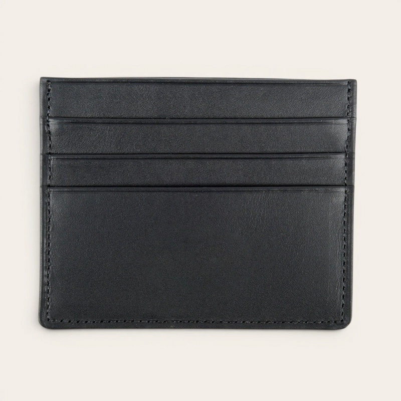 BILLETERA TARJETERO DE CUERO OLKI RAPEL - NEGRO - 3