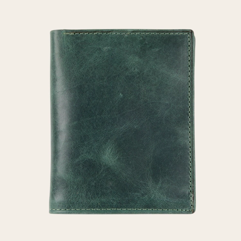 BILLETERA DE CUERO SLIMWALLET OLKI MAULE - VERDE - 4