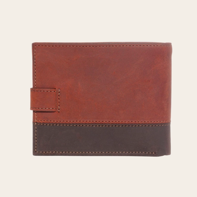 BILLETERA DE CUERO GENUINO CON PASADOR OLKI DALCAHUE - ROJO - 5