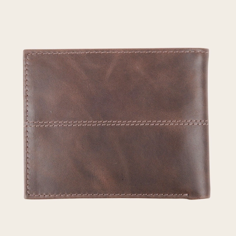 BILLETERA DE CUERO CON TARJETERO REMOVIBLE OLKI ANCOA - CAFE  OSCURO - 5