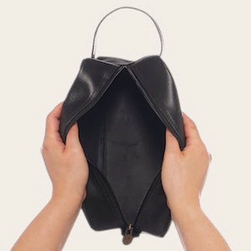 NECESER ESTUCHE DE CUERO UNISEX LOA OLKI - NEGRO - 5