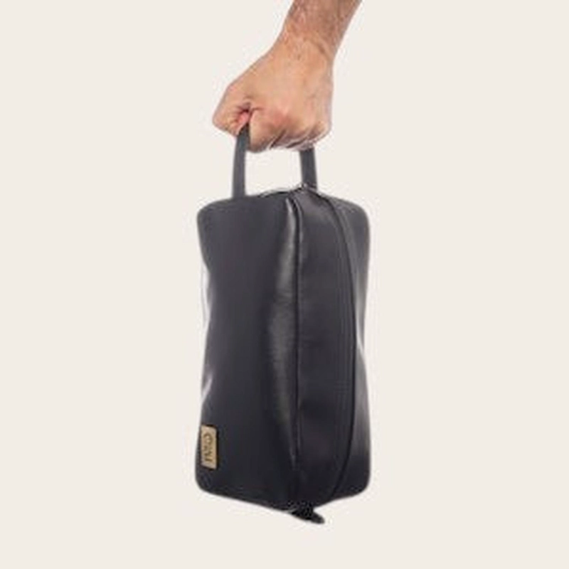 NECESER ESTUCHE DE CUERO UNISEX LOA OLKI - NEGRO - 6