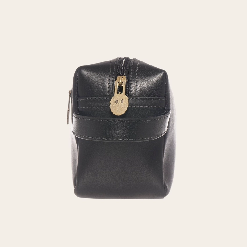 NECESER ESTUCHE DE CUERO NATURAL LLUTA OLKI - NEGRO - 3