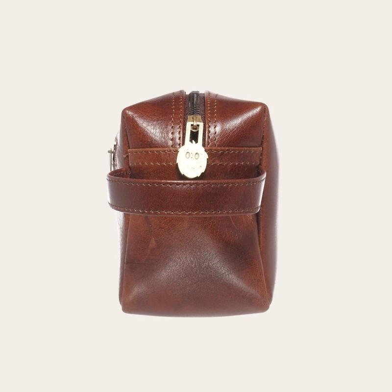 NECESER ESTUCHE DE CUERO GENUINO ELQUI OLKI - CASTAÑO - 3