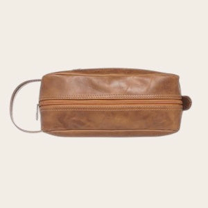 NECESER ESTUCHE DE CUERO UNISEX LOA OLKI - CAFE - 4