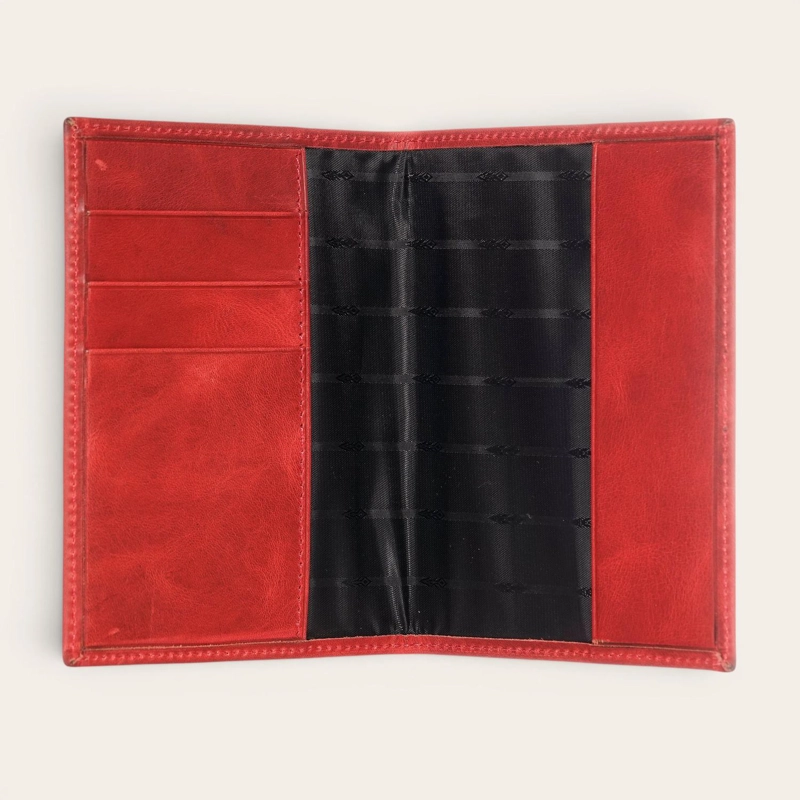 PORTA PASAPORTE / FUNDA DE CUERO OLKI COLORADO - ROJO - 2