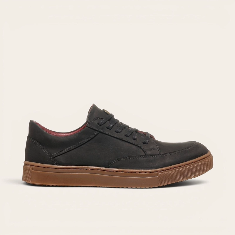 ZAPATILLA DE CUERO URBANA LA CAMPANA OLKI - NEGRA/CRISTAL - 3