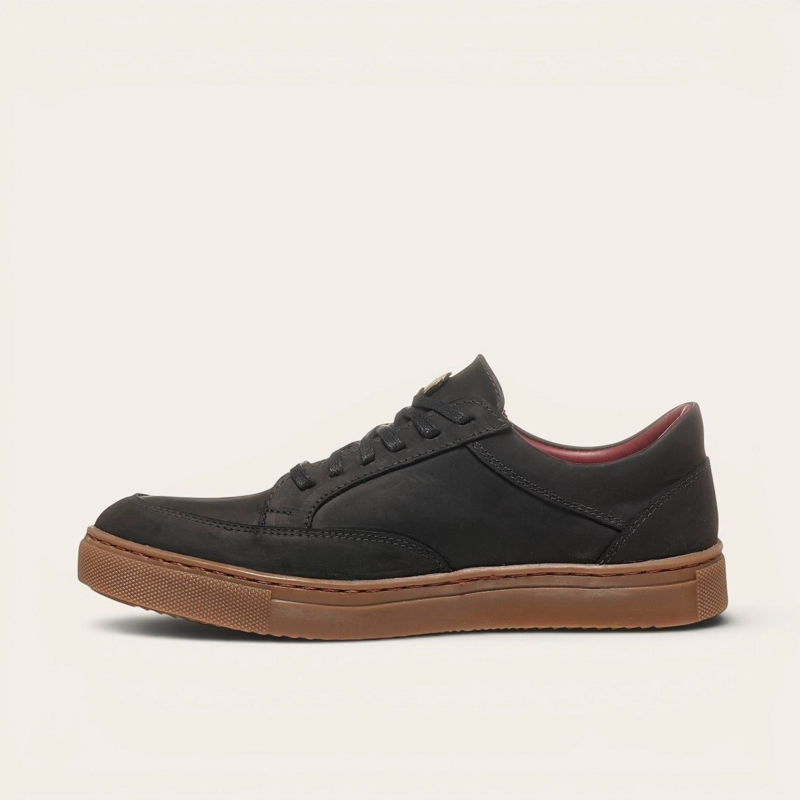 ZAPATILLA DE CUERO URBANA LA CAMPANA OLKI - NEGRA/CRISTAL - 4
