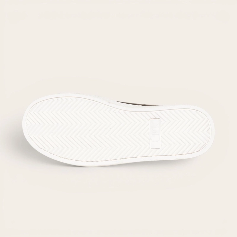 ZAPATILLA ALEXANDER DE CUERO NATURAL NEVADO OLKI - NEGRA/BLANCA - 5