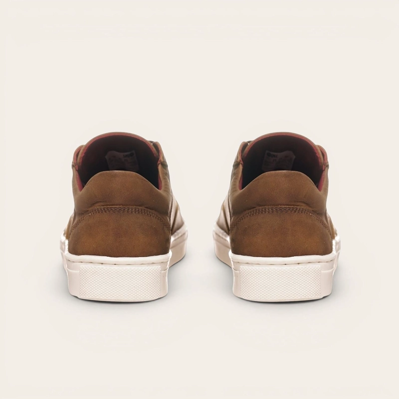 ZAPATILLA DE CUERO URBANA LA CAMPANA OLKI - CAFE /BLANCA - 6