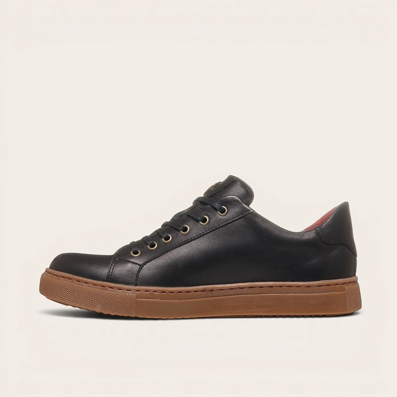 ZAPATILLA DE CUERO ORIGINAL TRONADOR OLKI - NEGRO/CRISTAL - 4
