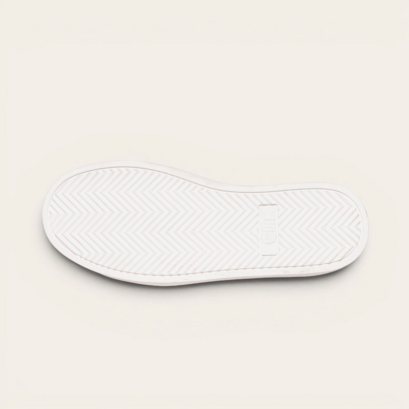 ZAPATILLA CLASICAS DE CUERO CALAN OLKI - CASTAÑO/BLANCA - 5