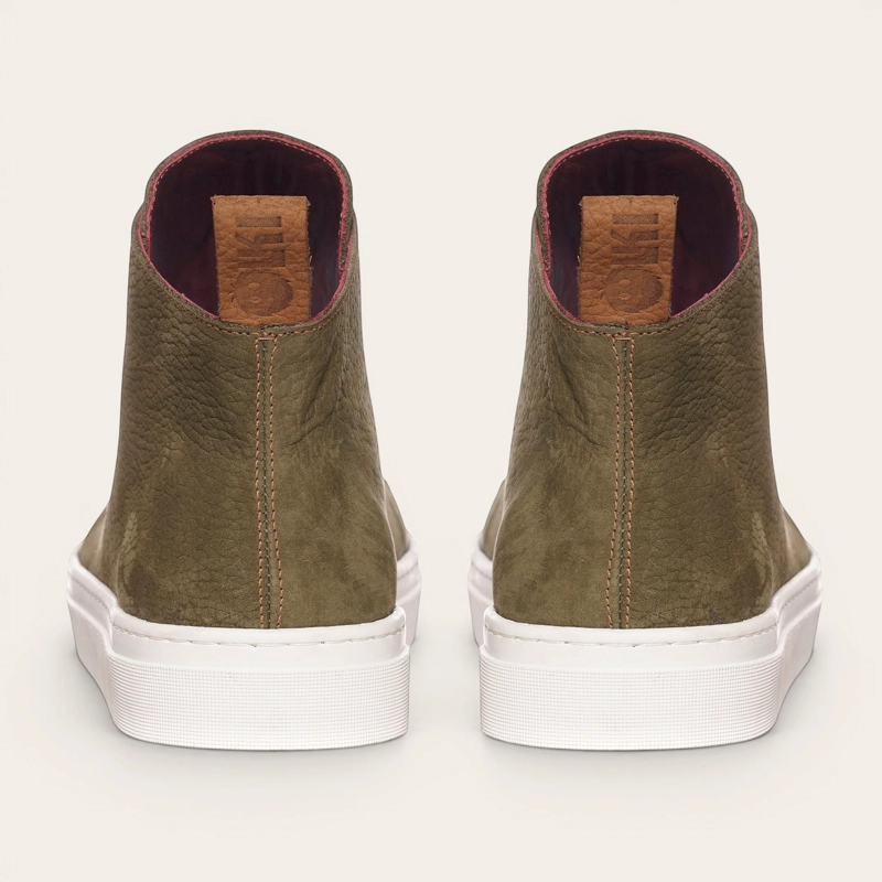 ZAPATILLA ALTAS DE CUERO MANQUEHUE OLKI - VERDE/BLANCA - 6
