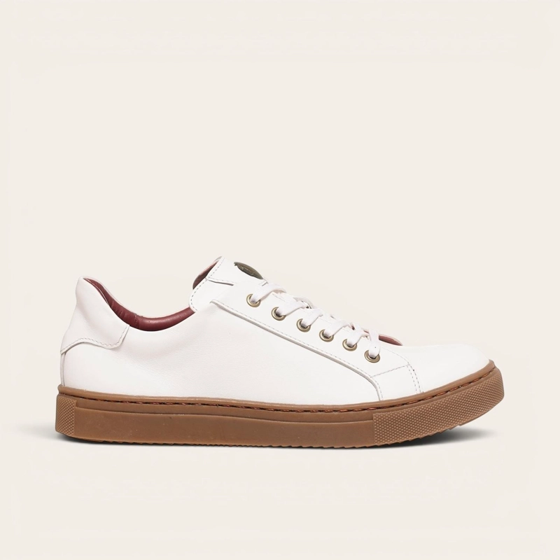 ZAPATILLA DE CUERO ORIGINAL TRONADOR OLKI - BLANCO/CRISTAL - 3