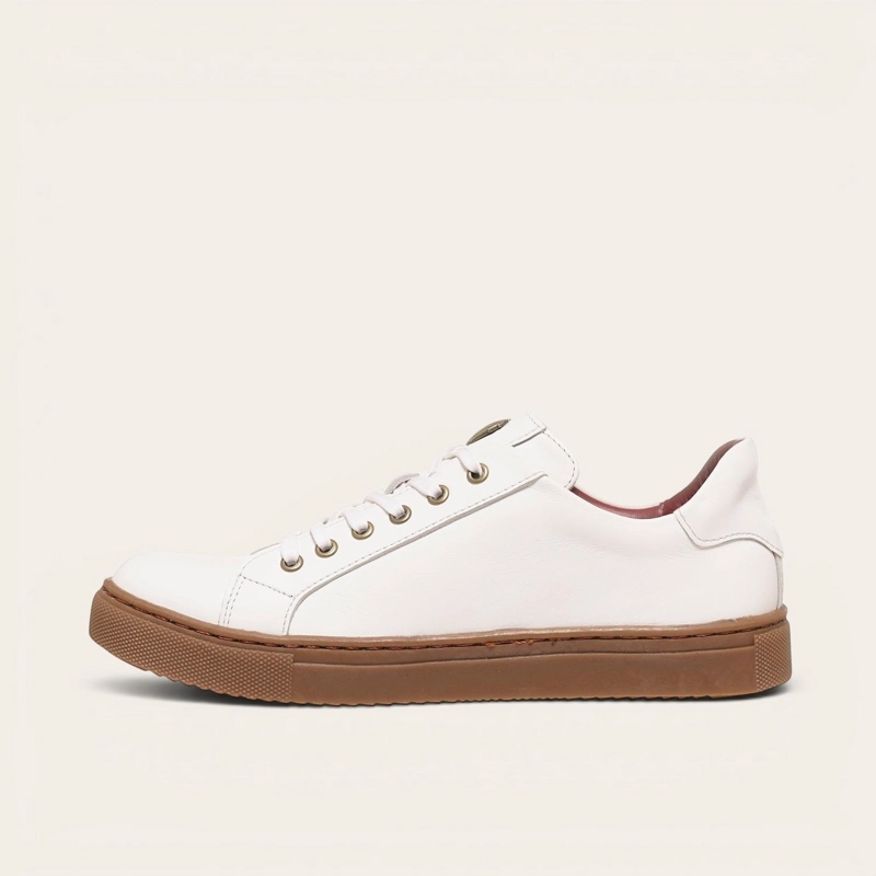 ZAPATILLA DE CUERO ORIGINAL TRONADOR OLKI - BLANCO/CRISTAL - 4