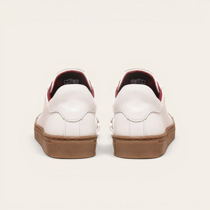 ZAPATILLA DE CUERO ORIGINAL TRONADOR OLKI - BLANCO/CRISTAL - 6