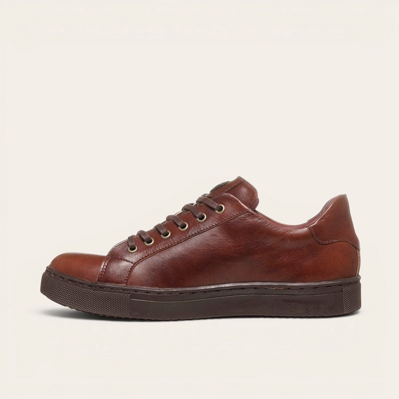 ZAPATILLA DE CUERO ORIGINAL TRONADOR OLKI - CASTAÑO/CHOCOLATE - 4