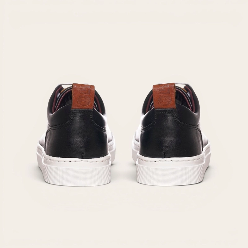 ZAPATILLA CLASICAS DE CUERO CALAN OLKI - NEGRO/BLANCA - 6
