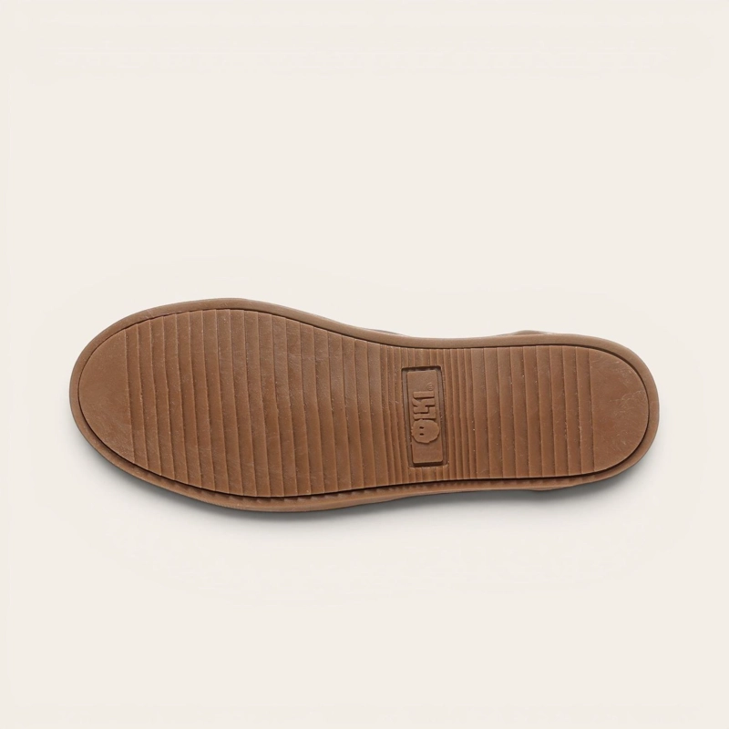 ZAPATILLA DE CUERO URBANA LA CAMPANA OLKI - CAFE /VERDE - 5