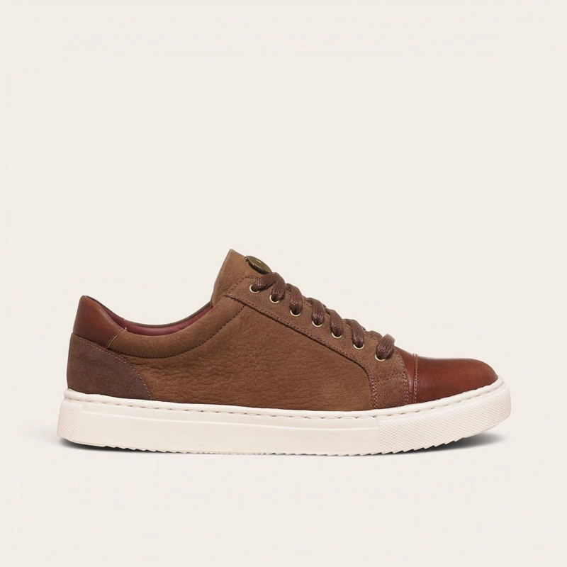 ZAPATILLA DE CUERO CASUAL ACONCAGUA OLKI - CAFE  OSCURO - 3