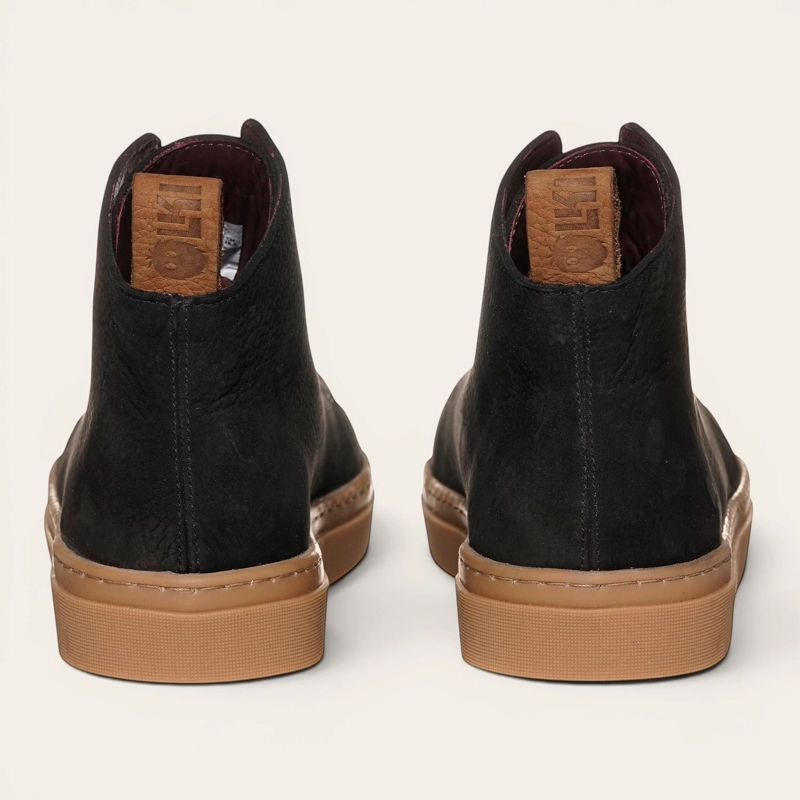ZAPATILLA ALTAS DE CUERO MANQUEHUE OLKI - NEGRA/CRISTAL - 6