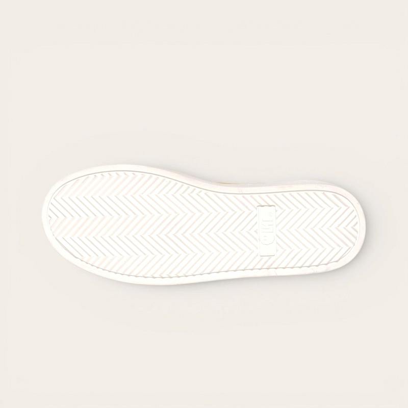 ZAPATILLA ALEXANDER DE CUERO NATURAL NEVADO OLKI - AMARILLO/BLANCA - 4