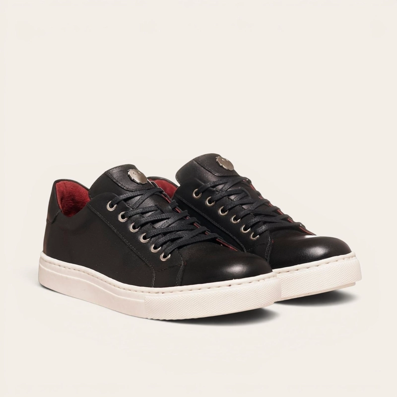ZAPATILLA DE CUERO ORIGINAL TRONADOR OLKI - NEGRA/BLANCA - 1