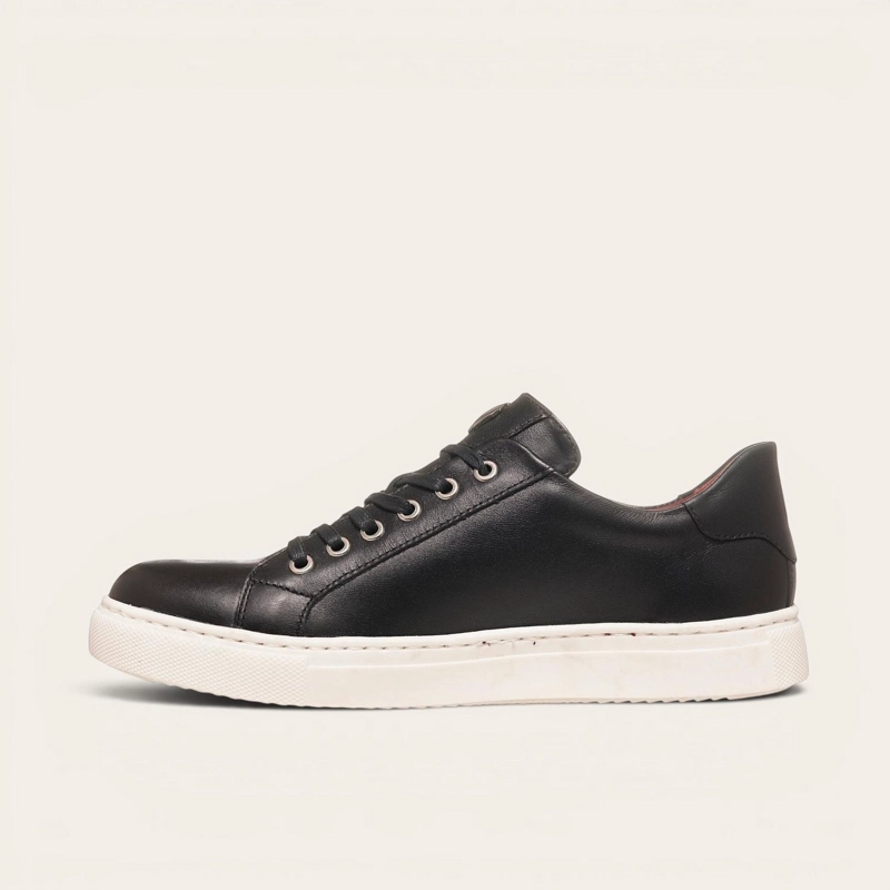 ZAPATILLA DE CUERO ORIGINAL TRONADOR OLKI - NEGRA/BLANCA - 4