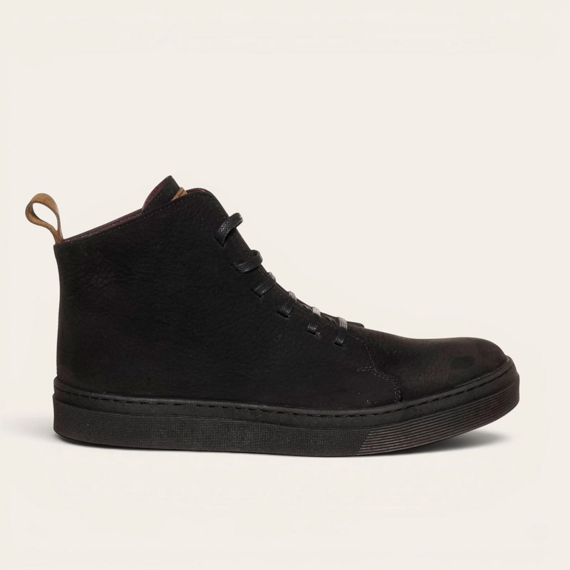 ZAPATILLA ALTAS DE CUERO MANQUEHUE OLKI - NEGRA/NEGRA - 3