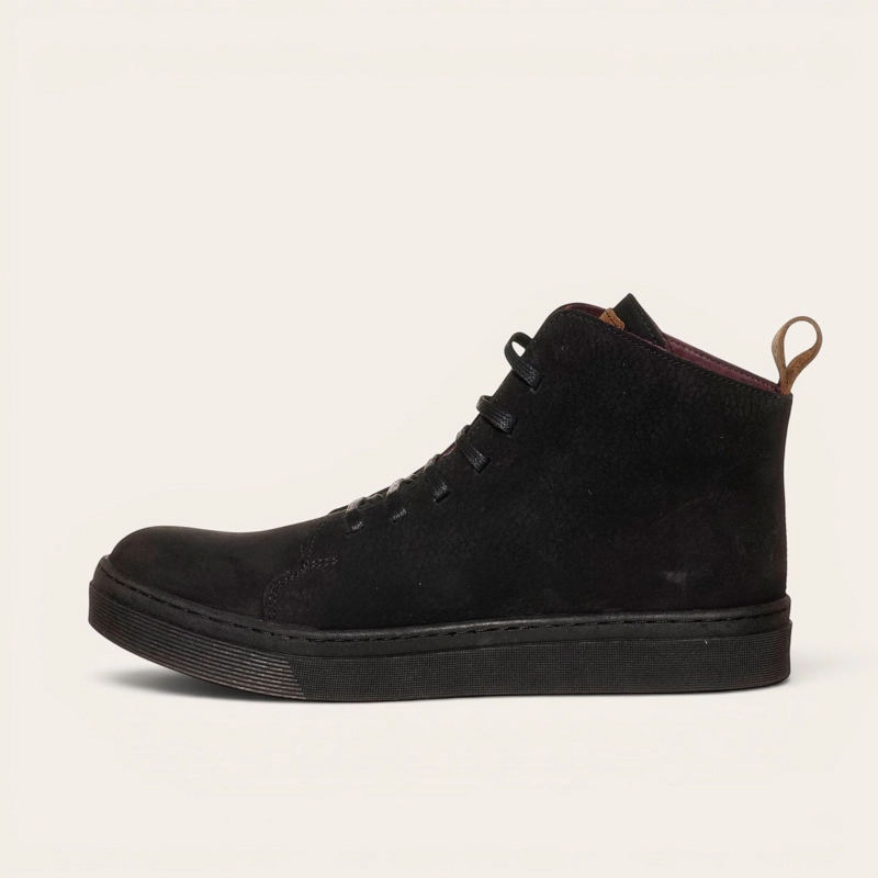 ZAPATILLA ALTAS DE CUERO MANQUEHUE OLKI - NEGRA/NEGRA - 4