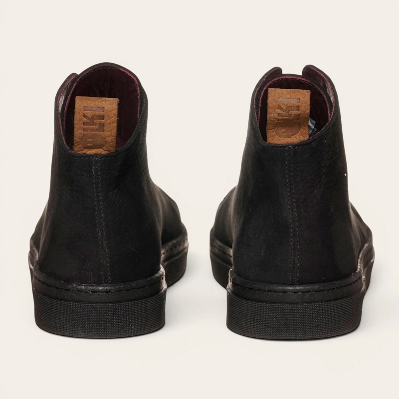 ZAPATILLA ALTAS DE CUERO MANQUEHUE OLKI - NEGRA/NEGRA - 6