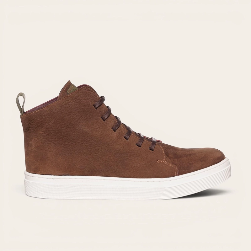 ZAPATILLA ALTAS DE CUERO MANQUEHUE OLKI - CAFE  OSCURO/BLANCA - 3