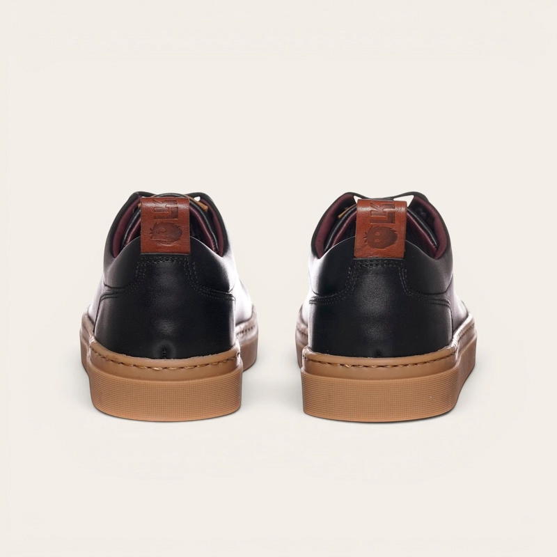ZAPATILLA CLASICAS DE CUERO CALAN OLKI - NEGRO/CRISTAL - 6