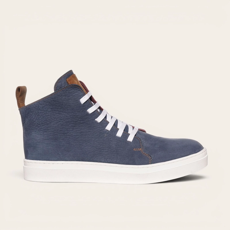 ZAPATILLA ALTAS DE CUERO MANQUEHUE OLKI - AZUL/BLANCA - 3