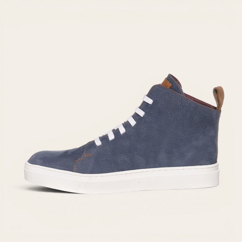 ZAPATILLA ALTAS DE CUERO MANQUEHUE OLKI - AZUL/BLANCA - 4