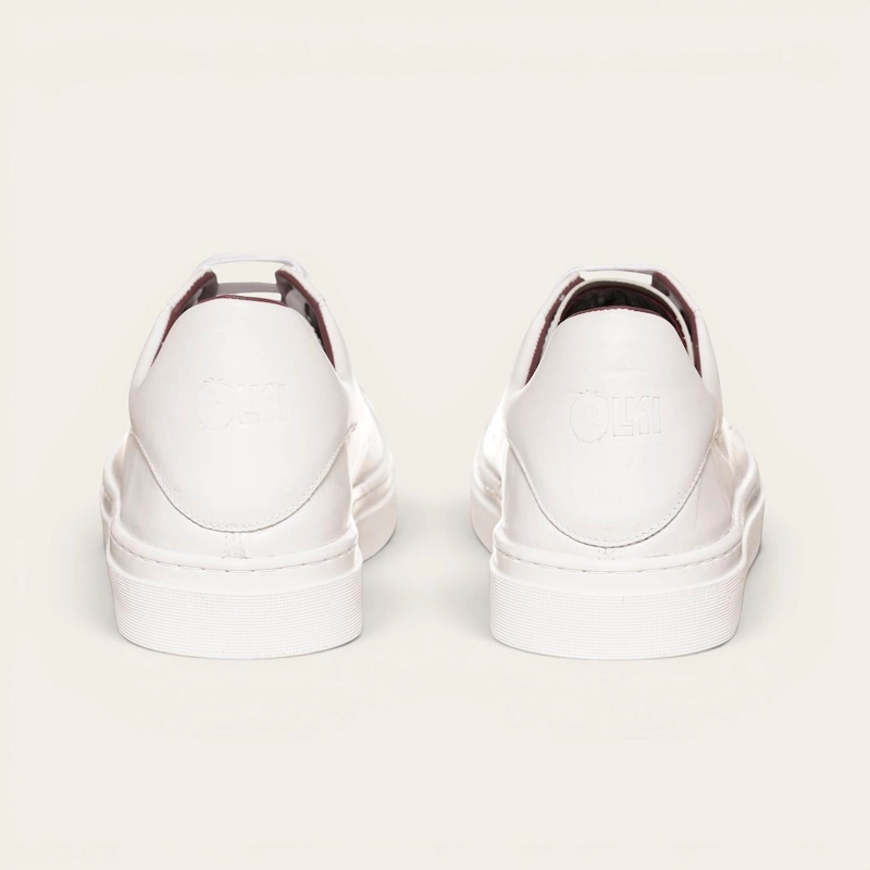 ZAPATILLA ALEXANDER DE CUERO NATURAL NEVADO OLKI - BLANCA/BLANCA - 6