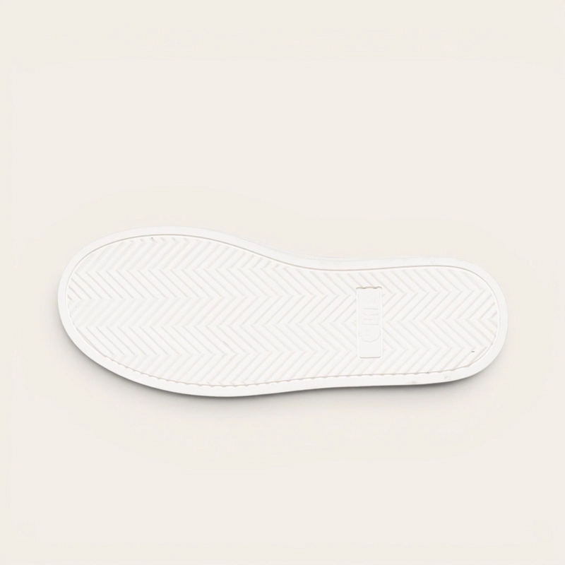ZAPATILLA ALEXANDER DE CUERO NATURAL NEVADO OLKI - BLANCA/AMARILLA - 4