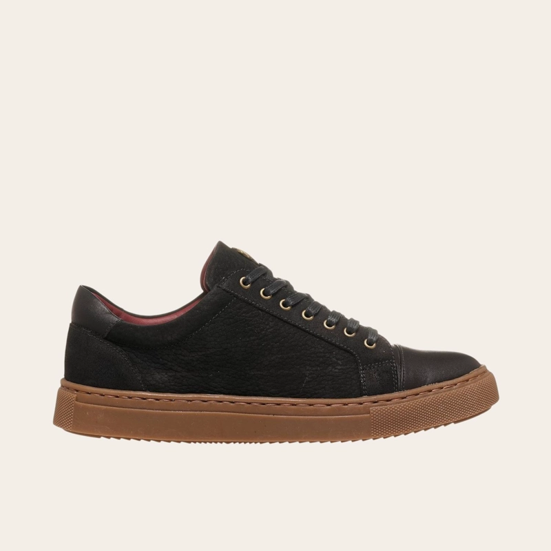 ZAPATILLA DE CUERO CASUAL ACONCAGUA OLKI - NEGRO/CAMEL - 3