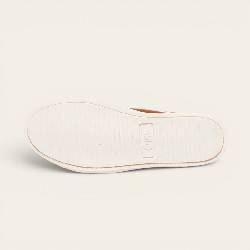 ZAPATILLA DE CUERO ORIGINAL TRONADOR OLKI - CURRY/BLANCA - 5