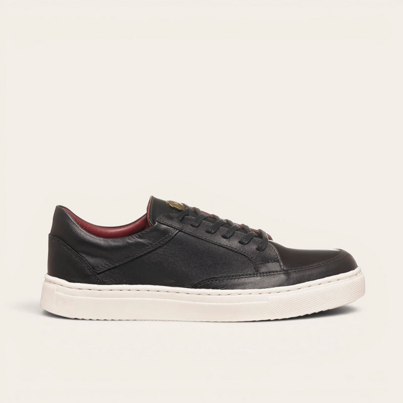 ZAPATILLA DE CUERO URBANA LA CAMPANA OLKI - NEGRA/BLANCA - 3