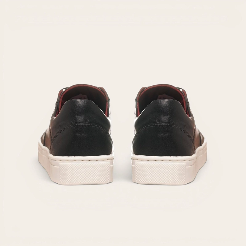 ZAPATILLA DE CUERO URBANA LA CAMPANA OLKI - NEGRA/BLANCA - 6