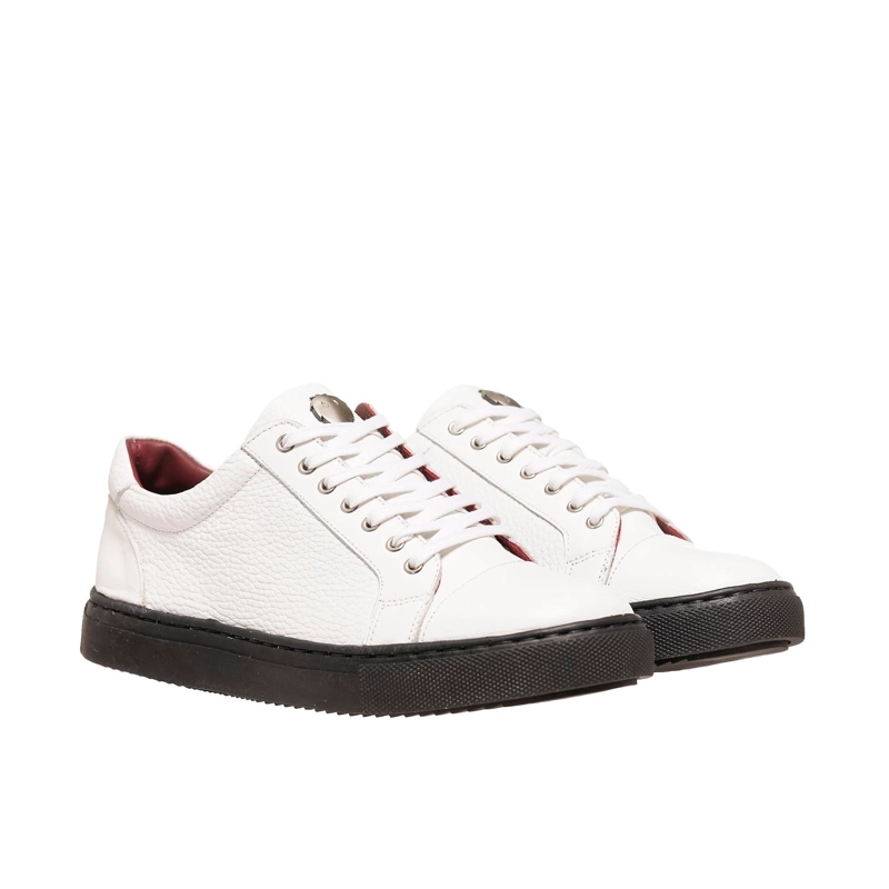 ZAPATILLA DE CUERO CASUAL ACONCAGUA OLKI - BLANCO/NEGRO - 1