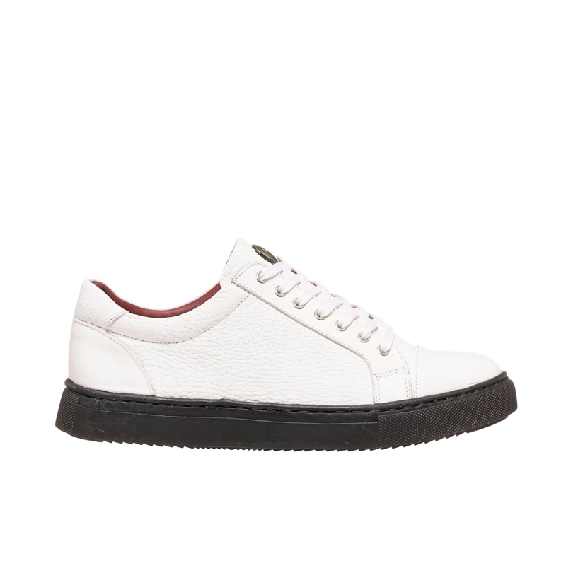 ZAPATILLA DE CUERO CASUAL ACONCAGUA OLKI - BLANCO/NEGRO - 2