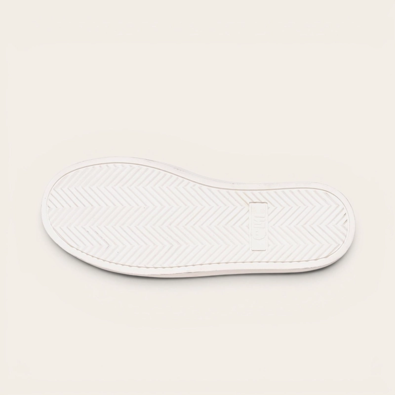 ZAPATILLA CLASICAS DE CUERO CALAN OLKI - CURRY/BLANCA - 5